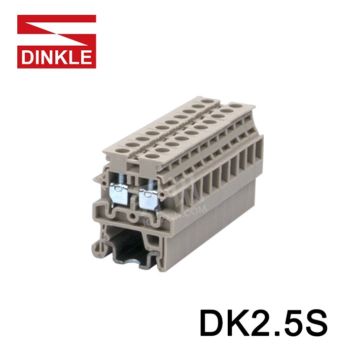 DK2.5S町洋DKN 螺丝式,单层直通端子一进一出500V, 24A, 灰色